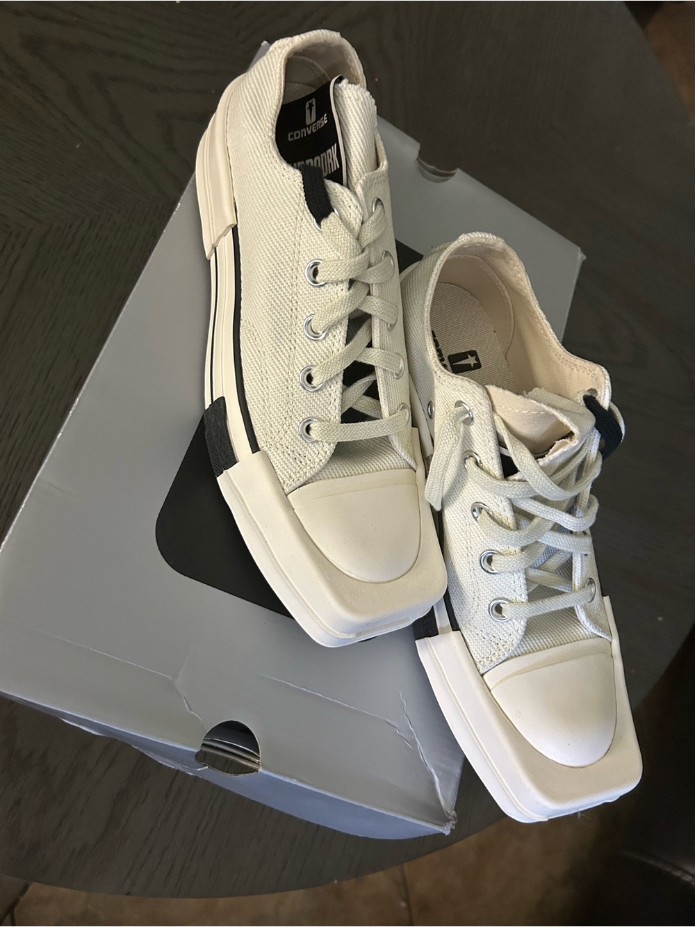 Converse Women’s Cream Canvas Low-Top Sneakers with Black Accents